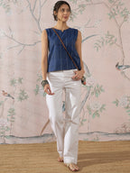 InWeave Indigo Striped Kantha W/S Top | Grocsy