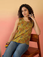 InWeave Ochre Round Multi Foil W/S Top | Grocsy