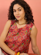 InWeave Red Round Multi Foil W/S Top | Grocsy