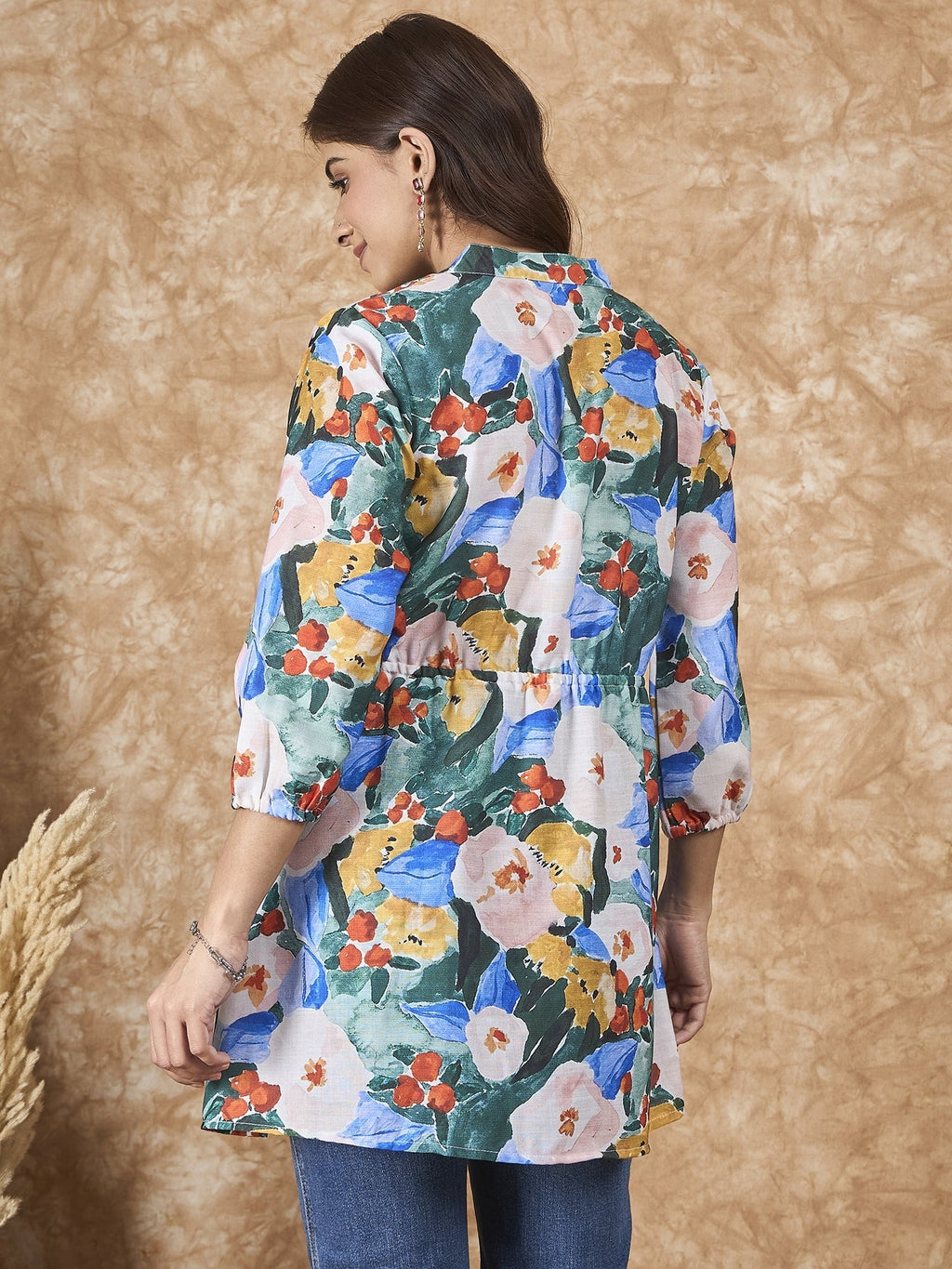 InWeave Multi Abstract Mandarin Top | Grocsy