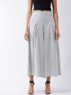 InWeave Grey Handloom Palazzo | Grocsy