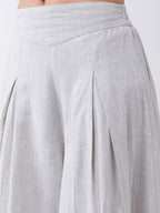 InWeave Grey Handloom Palazzo | Grocsy