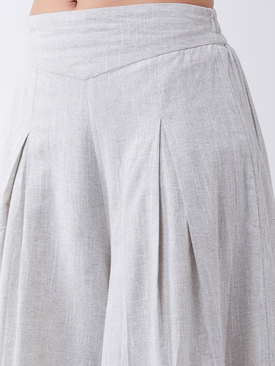 InWeave Grey Handloom Palazzo | Grocsy