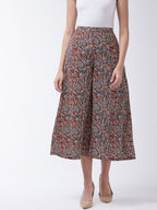 InWeave Women's Maroon Kalamkari Palazzo | Grocsy
