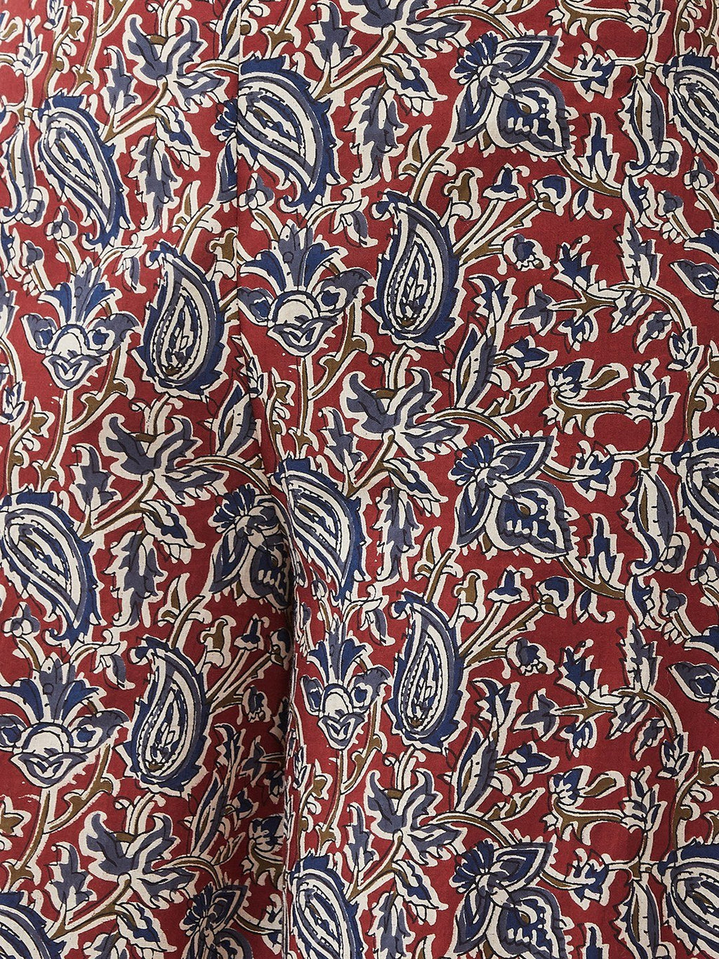 InWeave Women's Maroon Kalamkari Palazzo | Grocsy