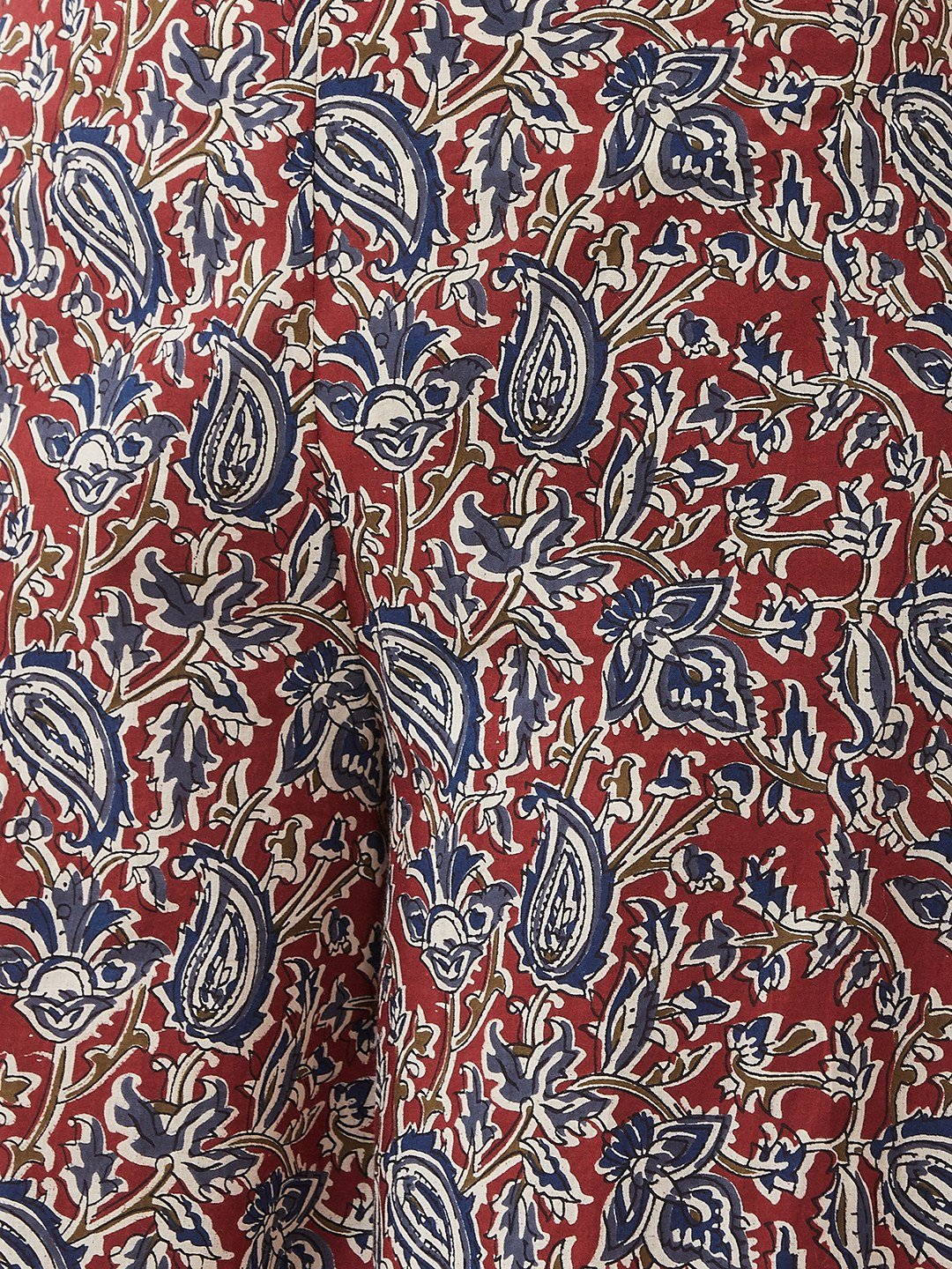 InWeave Women's Maroon Kalamkari Palazzo | Grocsy