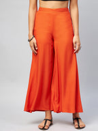 InWeave Solid Orange Palazzo | Grocsy