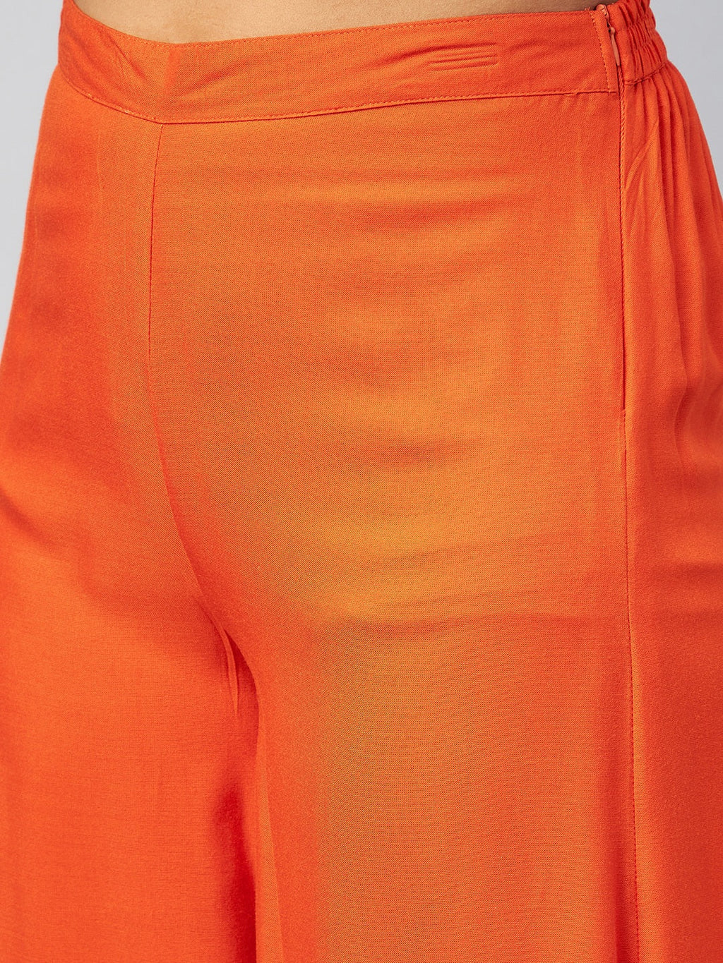 InWeave Solid Orange Palazzo | Grocsy