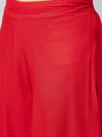 InWeave Solid Red Palazzo | Grocsy