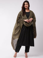 InWeave Green Boota Cotton Dupattas | Grocsy