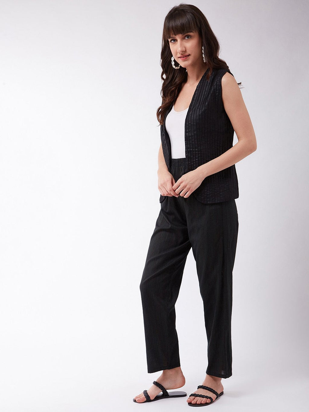 InWeave Black Kantha Pant | Grocsy