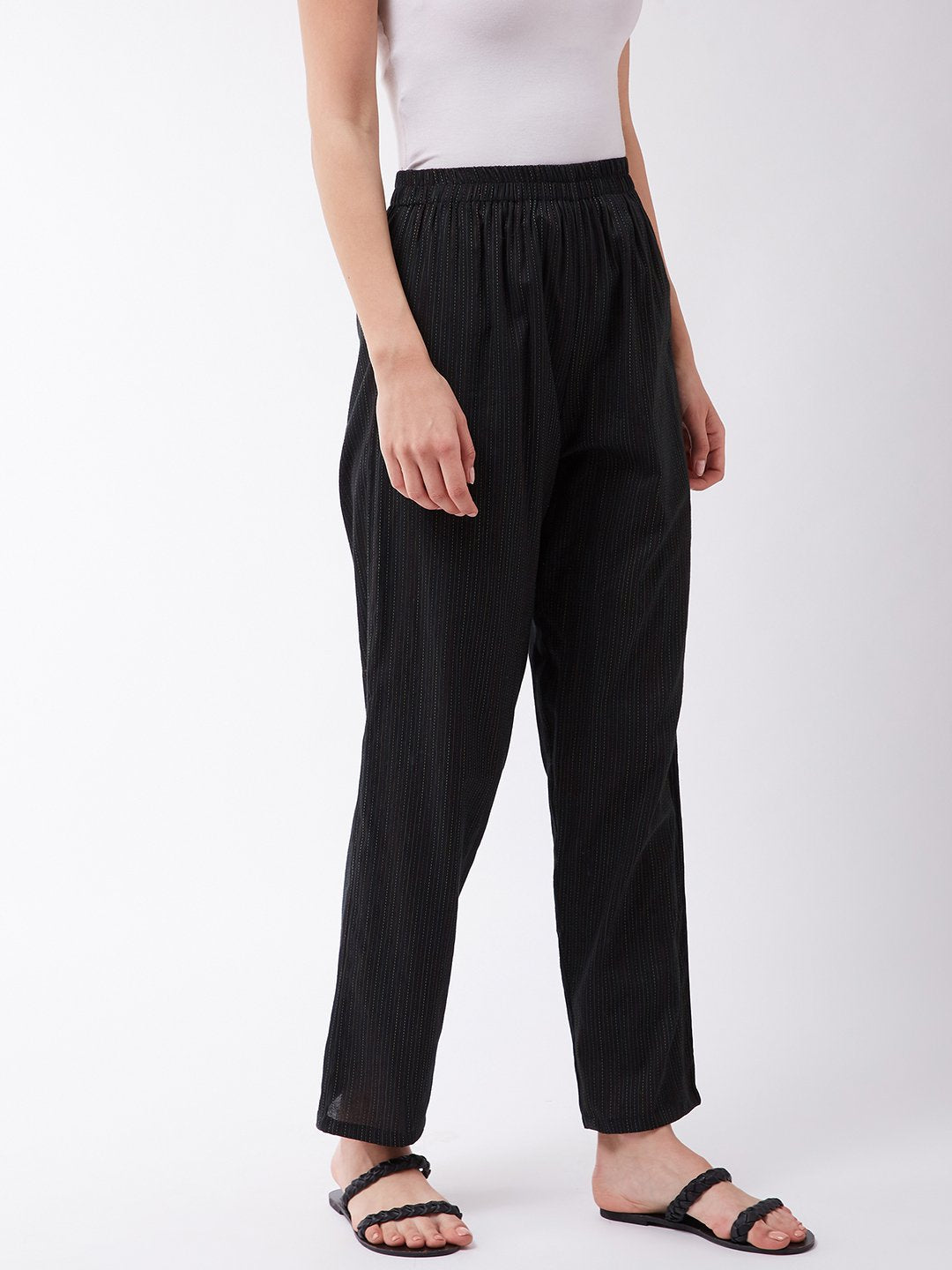 InWeave Black Kantha Pant | Grocsy