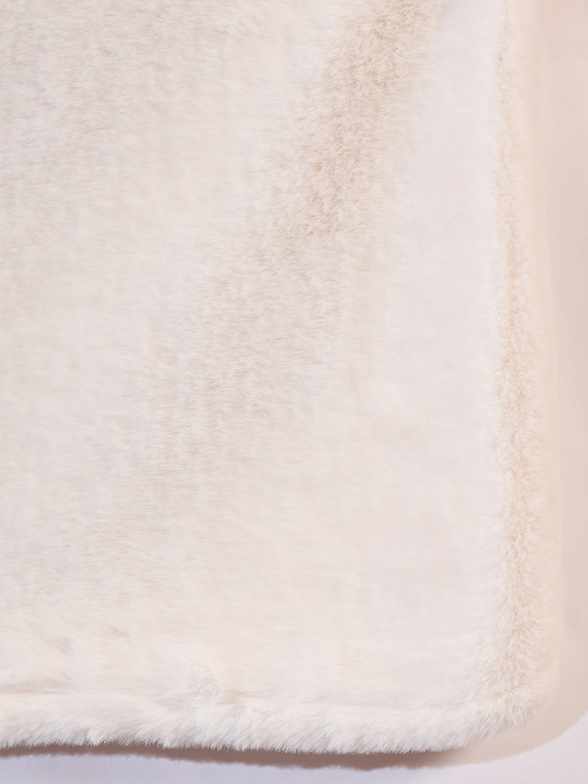 InWeave Cream Rabbit Faux Fur Poncho | Grocsy