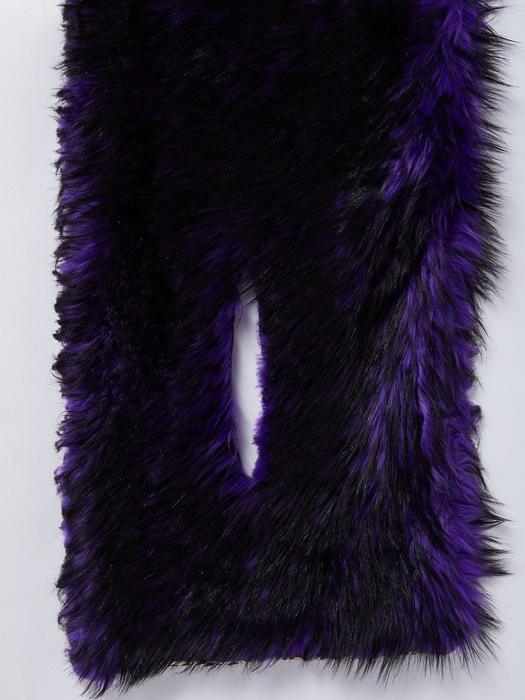 InWeave Purple Black Faux Fur Cape | Grocsy