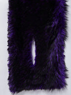 InWeave Purple Black Faux Fur Cape | Grocsy