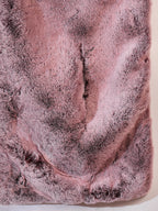 InWeave Maroon Icy Snowy Rabbit Faux Fur Cape | Grocsy