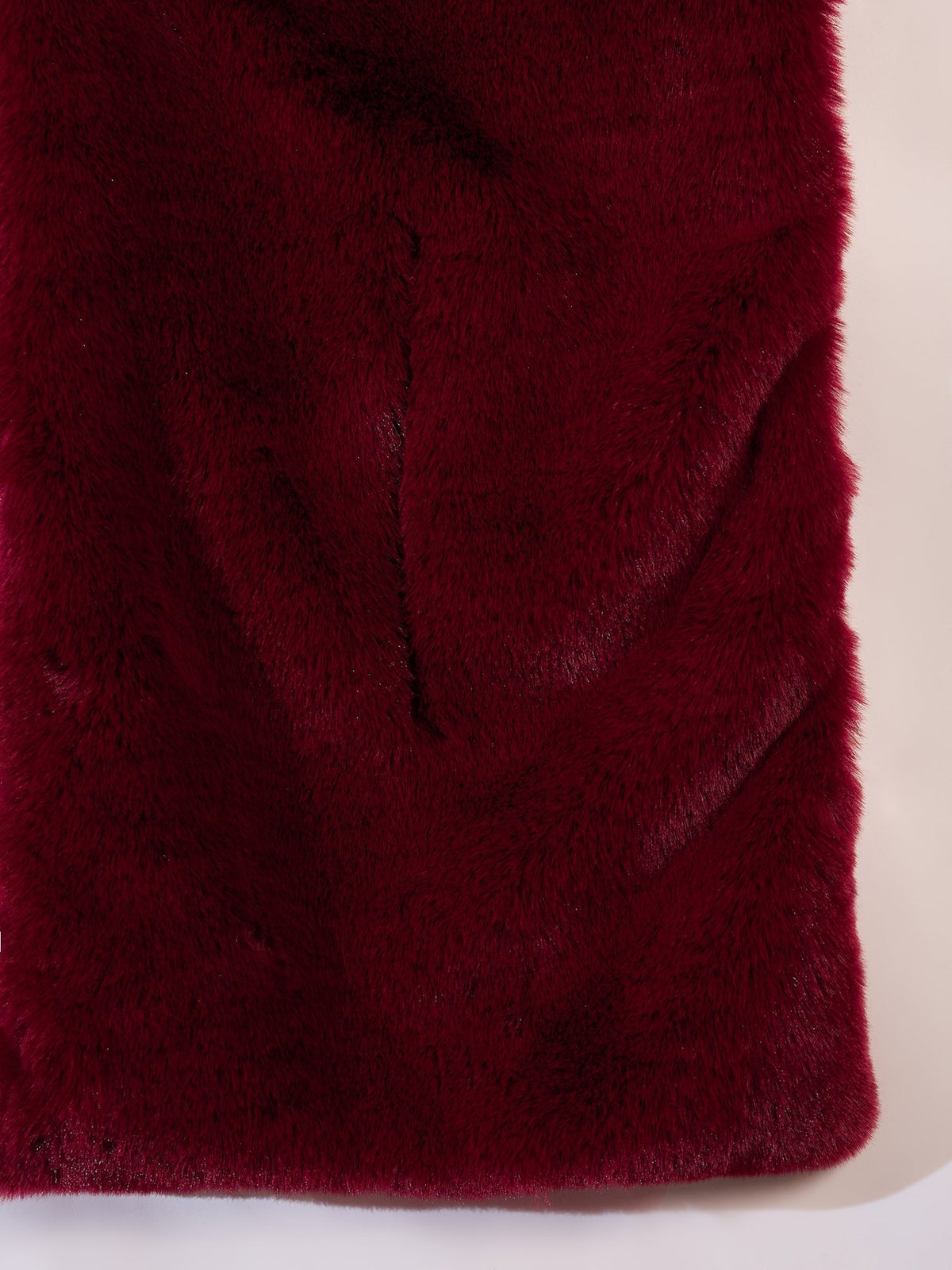 InWeave Burgundy Faux Fur Cape | Grocsy