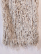 InWeave Light Grey Thread Fur Cape | Grocsy