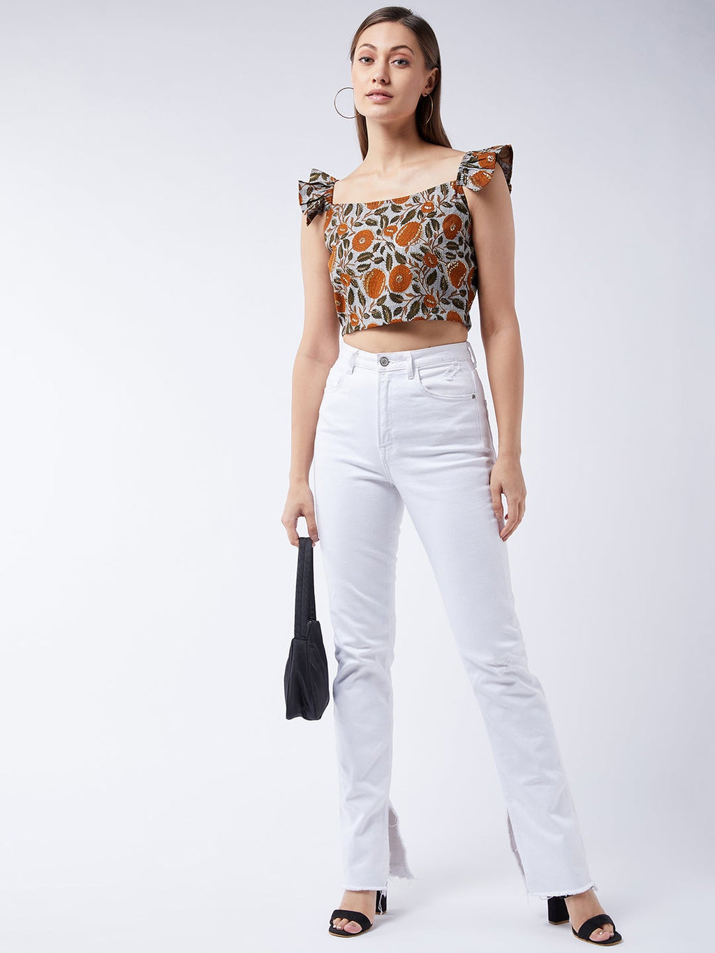 InWeave Slate Gray Crop Top | Grocsy