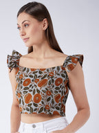 InWeave Slate Gray Crop Top | Grocsy