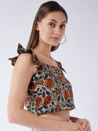 InWeave Slate Gray Crop Top | Grocsy