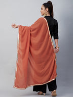 InWeave Rust Solid Velvet Shawl | Grocsy