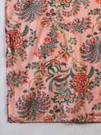 InWeave Peach Printed Velvet Shawl | Grocsy