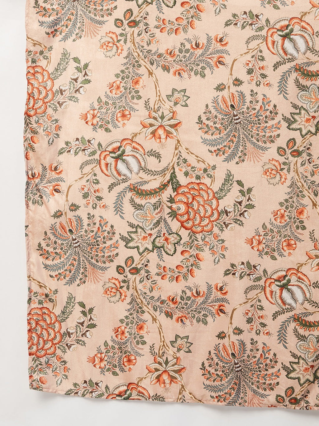InWeave Peach Printed Velvet Shawl | Grocsy