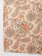 InWeave Peach Printed Velvet Shawl | Grocsy