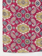 InWeave Red Printed Velvet Shawl | Grocsy