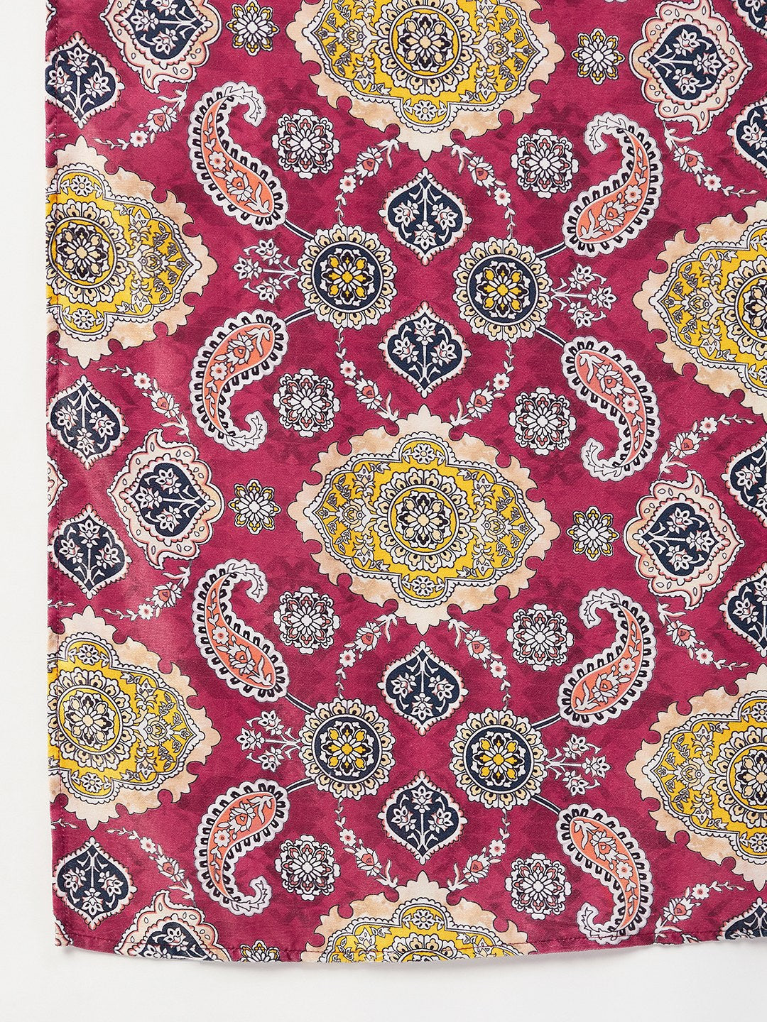 InWeave Red Printed Velvet Shawl | Grocsy