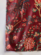 InWeave Maroon Printed Velvet Shawl | Grocsy