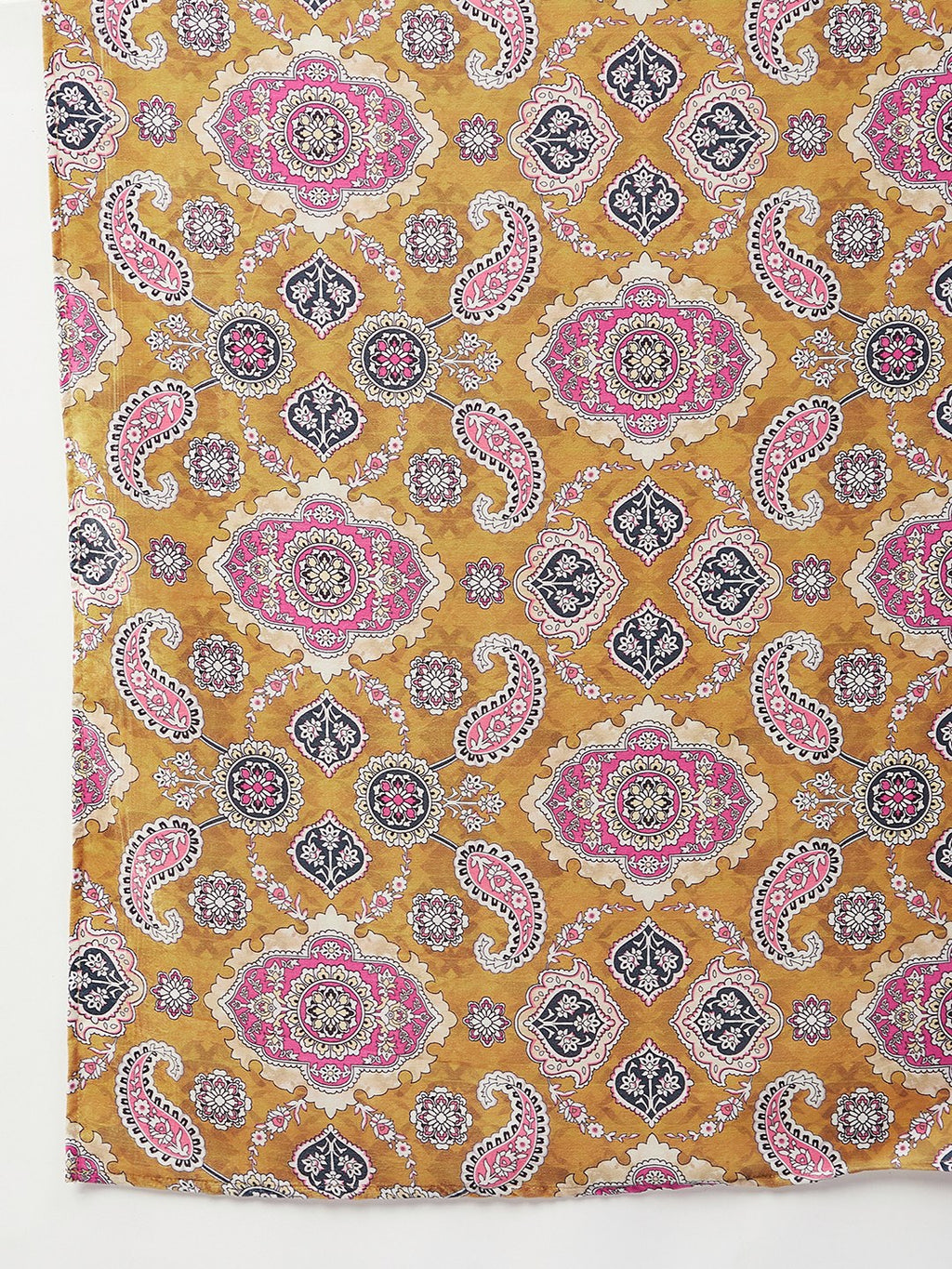 InWeave Yellow Printed Velvet Shawl | Grocsy
