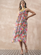 InWeave Multi Flower Strappy Dress | Grocsy