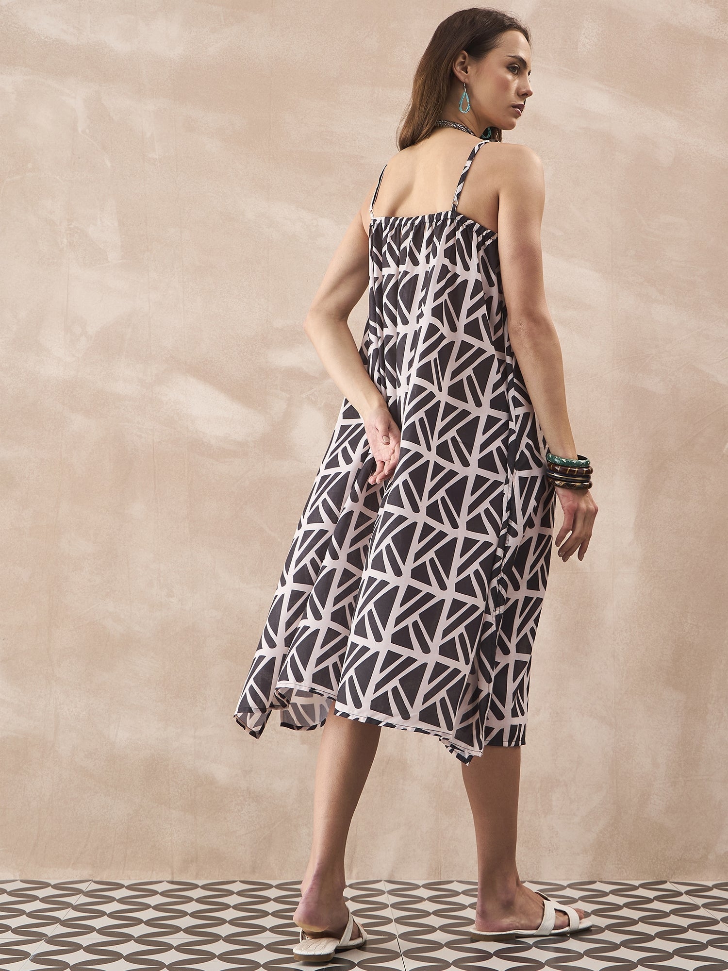 InWeave Black Ivory Strappy Dress | Grocsy