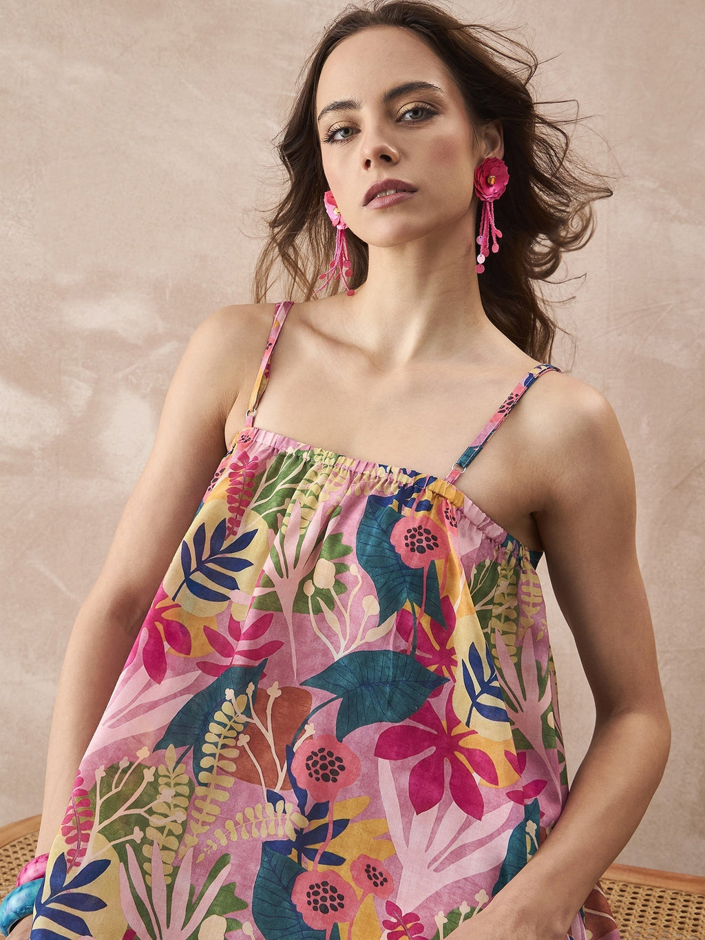 InWeave Leaf Multi Strappy Dress | Grocsy