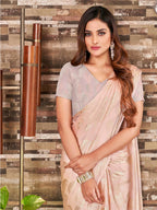 Tikhi Imli Woven Design Satin Jacquard Ready to Wear Saree | Grocsy