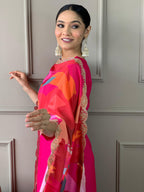 The52 Viscose Silk Fabric work Straight cut Kurta, Pant and Dupatta Set | Grocsy