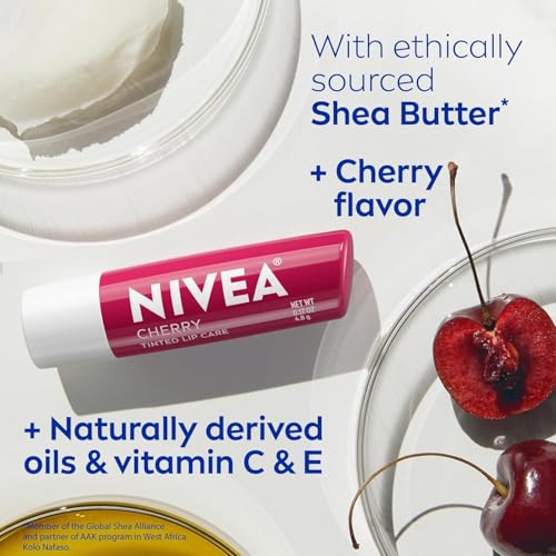 Nivea A Kiss of Cherry Lipcare (Pack of 6) | Grocsy