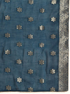 All About You Ethnic Motifs Embroidered Chanderi Silk Kurta with Trousers & With Dupatta | Grocsy