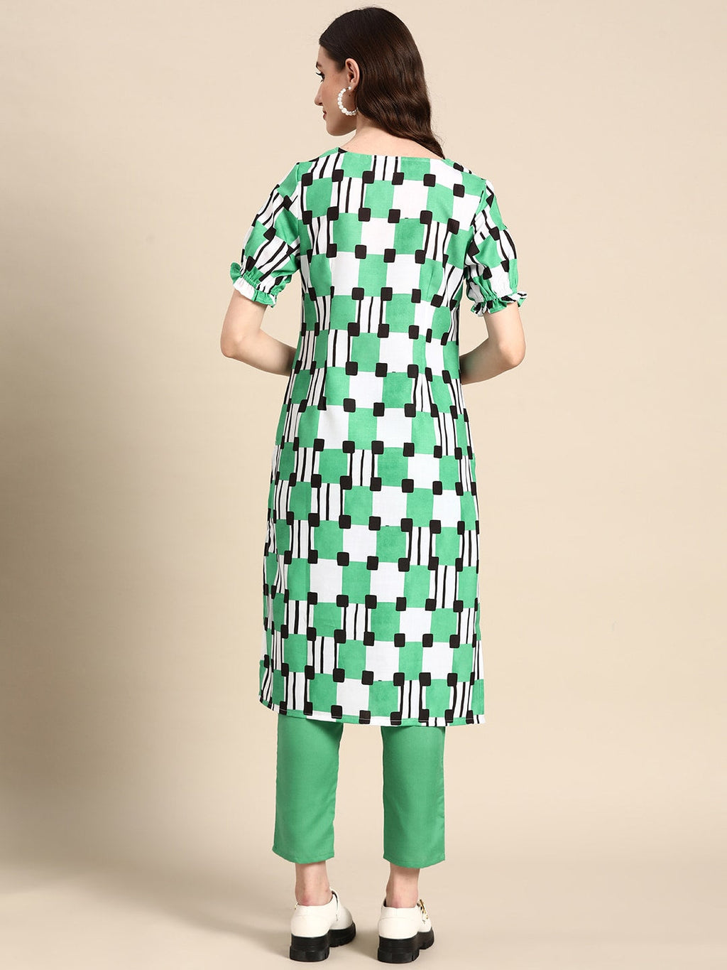 Sangria Women Printed Kurta with Trousers | Grocsy