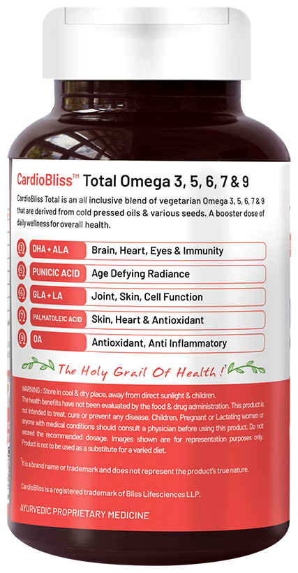 Bliss Welness Heart, Brain & Skin Health Penta Omega Veg Softgel | Grocsy
