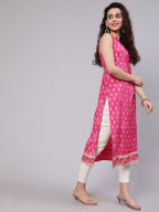 Aks Ethnic Motifs Printed Straight Kurta | Grocsy
