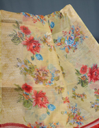 Shades of Light Dry Mehendi With Floral Print Semi Chanderi Saree By Gayathri Reddy Designer Studio | Grocsy