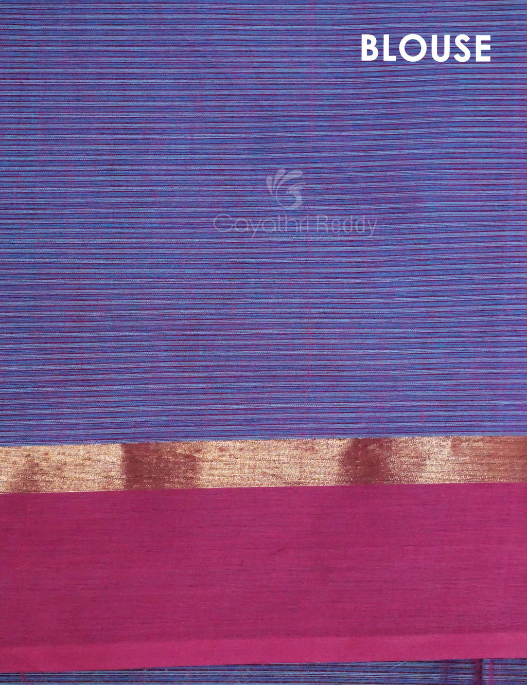 Dual Shade of Sky Blue And Violet Pure Mangalgiri Cotton By Gayathri Reddy Designer Studio | Grocsy