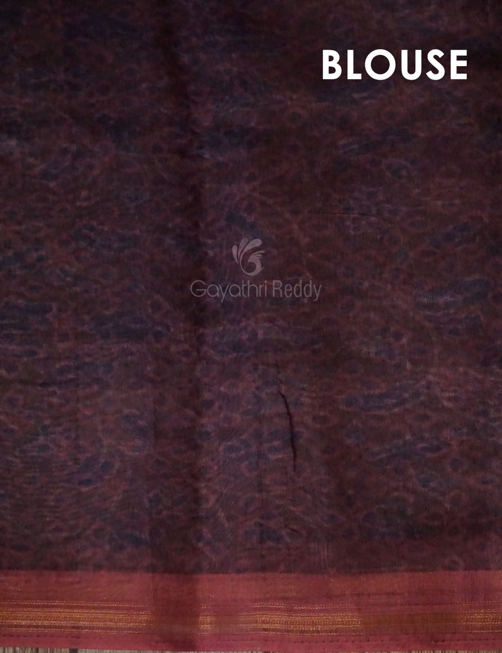 Dark Wine Colour Floral Design Semi Chanderi Saree By Gayathri Reddy Designer Studio | Grocsy