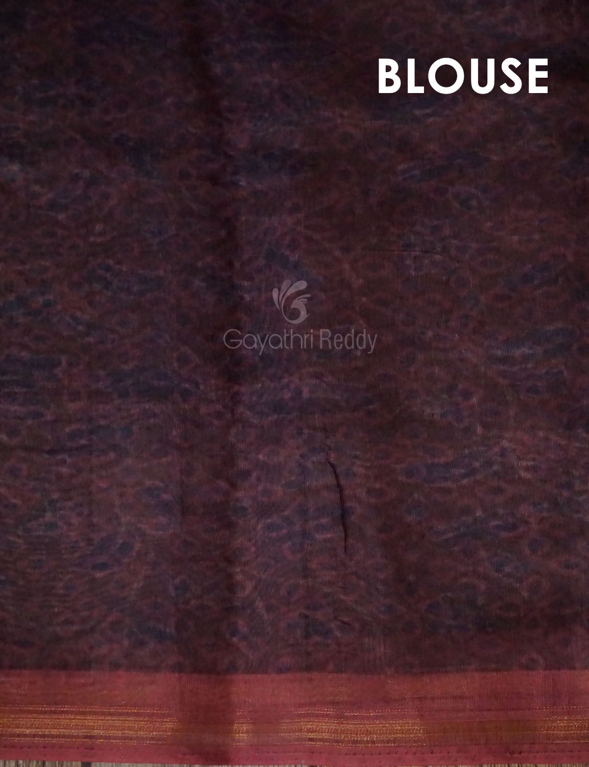 Dark Wine Colour Floral Design Semi Chanderi Saree By Gayathri Reddy Designer Studio | Grocsy