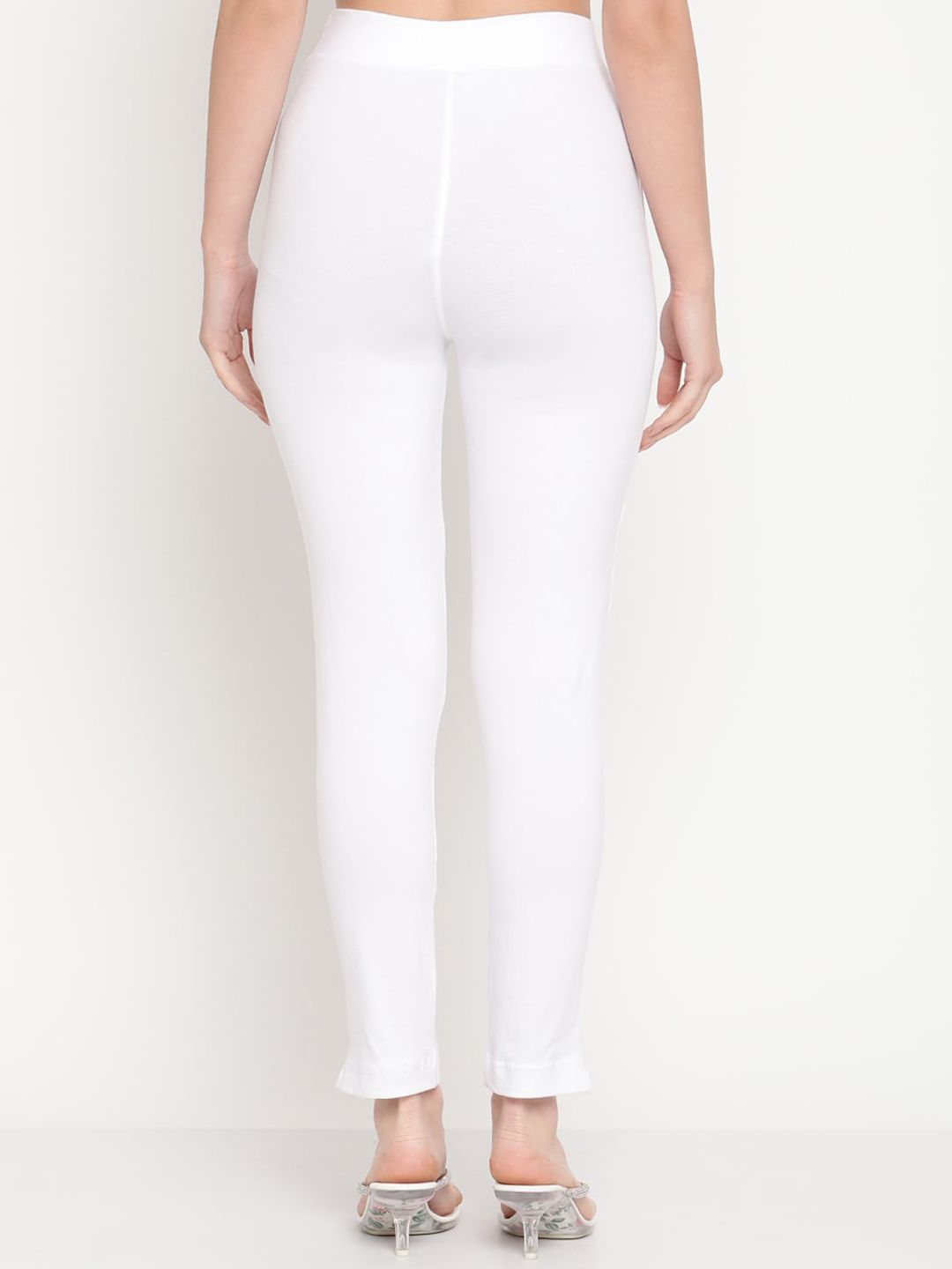 TAG 7 Women Set of 2 Red & White Ankle Length Leggings | Grocsy