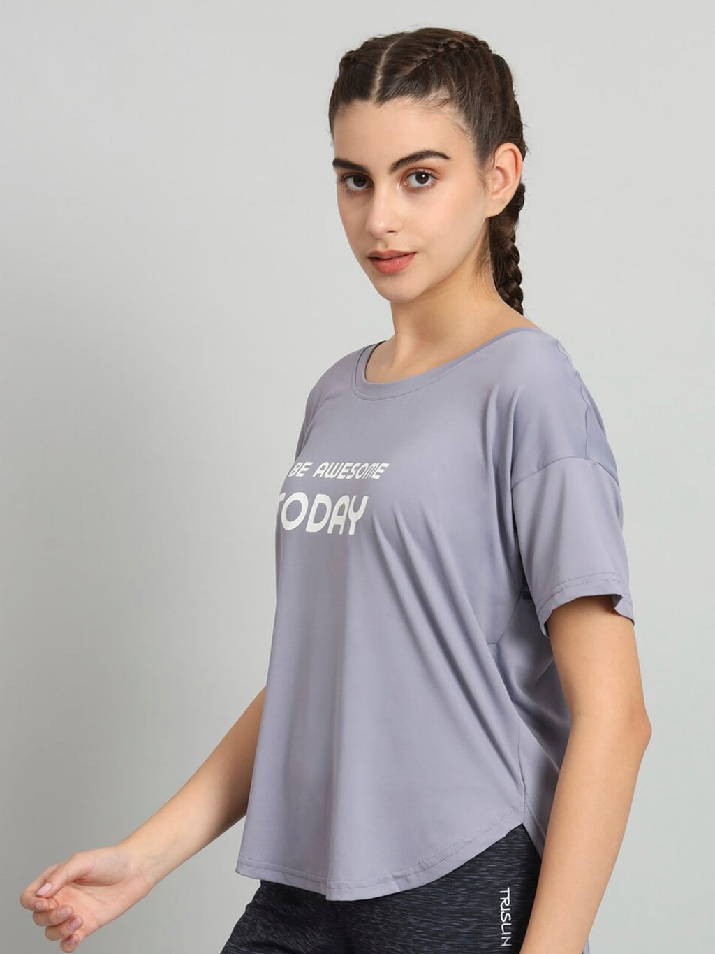 MKH Typography Printed Relaxed Fit Dri-Fit T-shirt | Grocsy