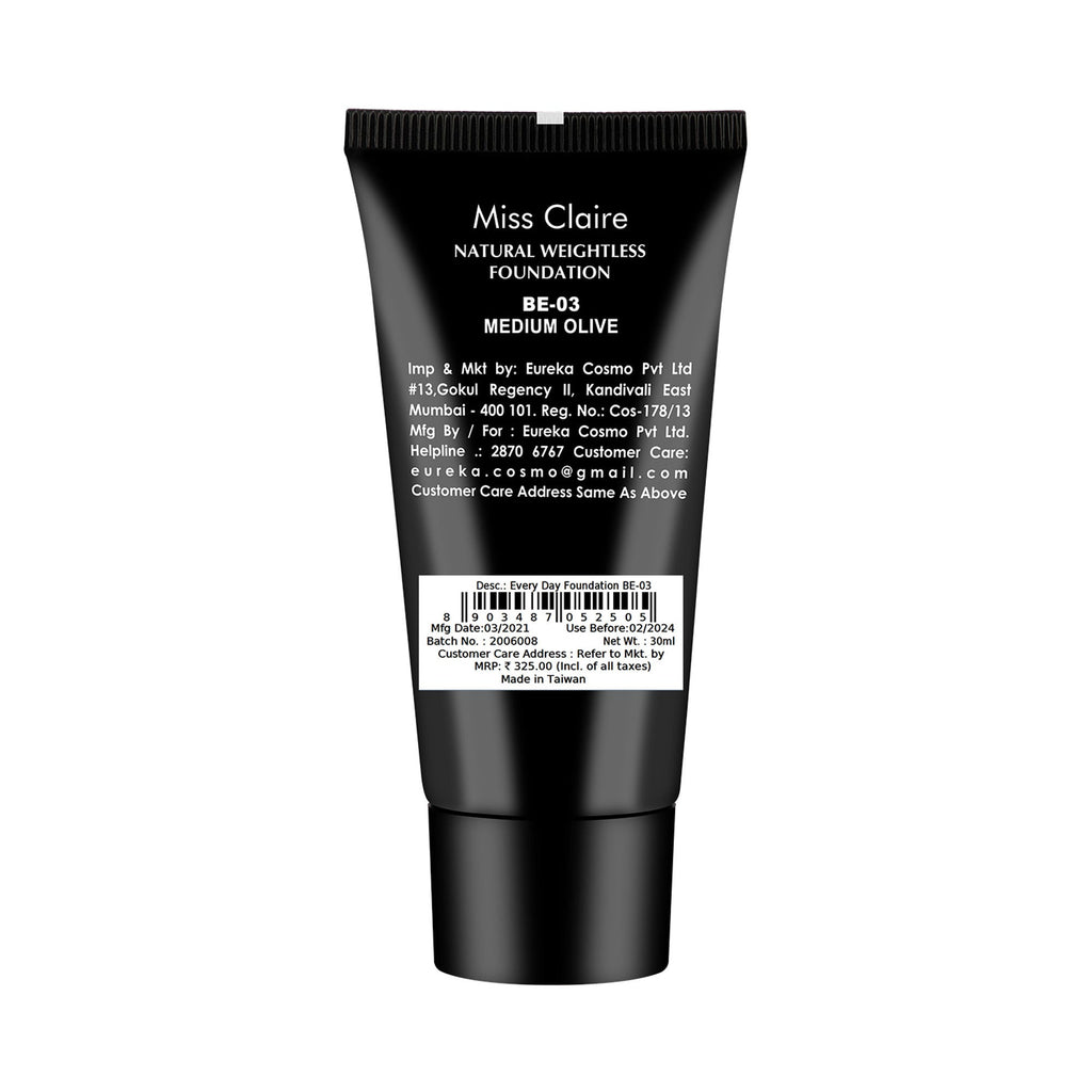 Miss Claire Everyday Foundation - Be-03 Medium Olive | Grocsy